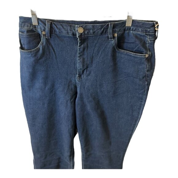 Blank NYC The Hoyt High Rise Mini Flare Jeans - Blue Plus Size 14W NWT - Picture 2 of 8